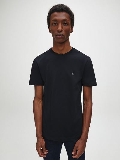 Calvin Klein Ruhák HU626507 | Calvin Klein Organic Cotton Férfi Póló Fekete